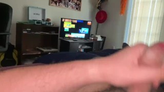 Super horny uncut load