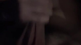 Long haired stud with big cock and big balls stroking 