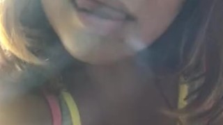 Smoking Fetish with sexy latina