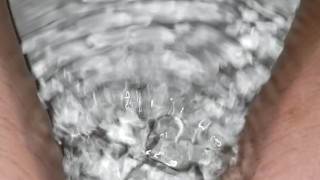 Girl Kneeling Piss In Bath Water 