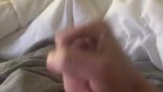 Jerking home alone. Cum on self