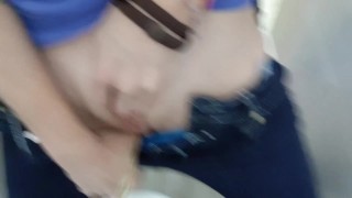 Girl Pissing Into A Urinal