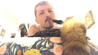 Fox tail butt plug and tasting my ass