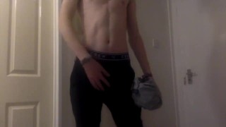 Amatuer Gay Teen Stips For You, Then Cums Next To You! (POV)