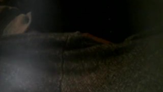 Rubbing clit sitting on couch