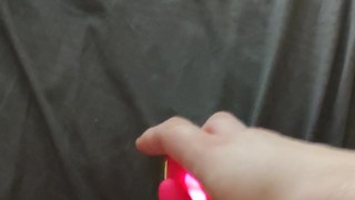 Using my first toy ever on my fat creamy pussy