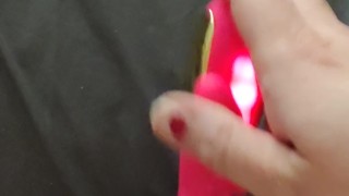 Using my first toy ever on my fat creamy pussy