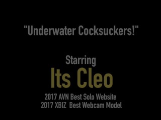 Wild Webcammers Its Cleo & Annie Knight Suck A Bouncy Cock Underwater!