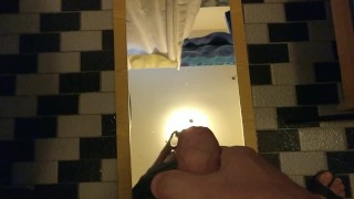 Cumshot on mirror