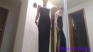 Public street risky full nudity walk: Magretta Dering naked custom vid