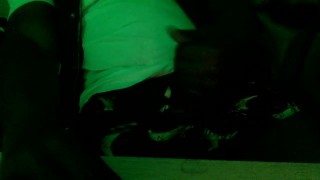 Stroking and cokin in blue light