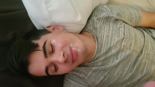 Amateur Teen Boy Sucking Dick and Taking Facial 