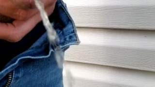 Pissing by the neighbors house.