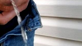 Pissing by the neighbors house.