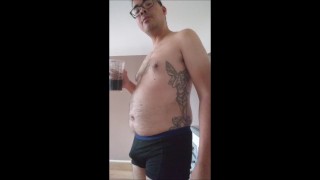 1 Liter cola chug with burps