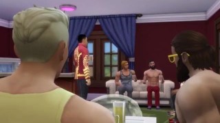 FRAT HOUSE Training a CUM DUMP, College guy fucked - Dirty Talk - Sim 4