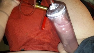 Vacuum pumping my cock 1