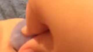 Teen Masturbating with Bad Dragon Ika