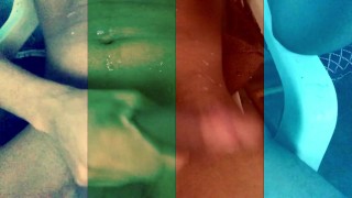 A rich cumshot by a naughty teenager