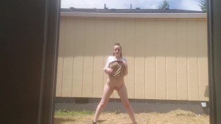 Getting naked & Pissing Outside 