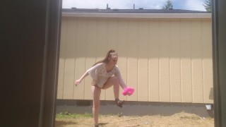 Getting naked & Pissing Outside 
