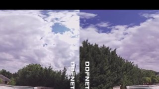 VR goddess Kira Queen wants your cock in her pussy for poolside POV fuck