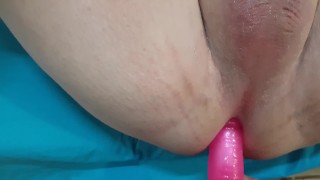 Sensual First Ever Pegging Leads to Pulsating Handsfree Prostate Cumshot