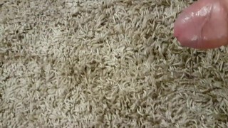 Pissing the carpet and cum