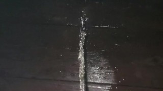 Short Girl Late Night Piss Down Outside Stairs 