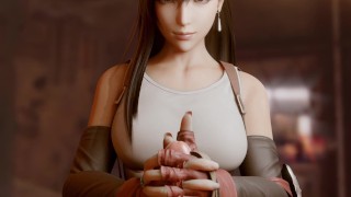 Tifa Lockhart - Two handed handjob hentai