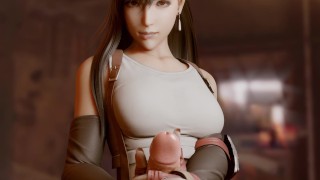 Tifa Lockhart - Two handed handjob hentai