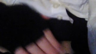 Femboy shows a surprise