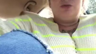 I’m so horny I pull over to finger my fat pussy