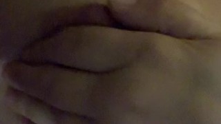 Licking my own nipples tit and pussy play