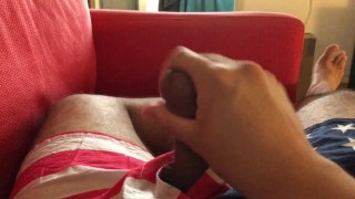 Israeli guy in intense masturbation