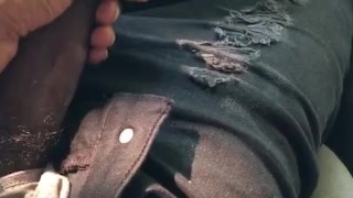 Solo jerking BBC cumshot in public after 2 round of morning sex in Chicago