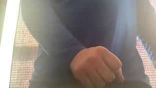 Using her toy to cum