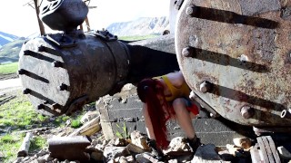 Teen Misty Has To Pee While Searching For Bug Pokemon In The Mines Outdoors