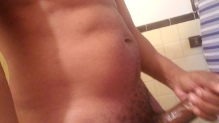 Caught jacking off in the bathroom 