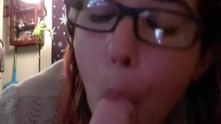 Sucking masters cock for fun