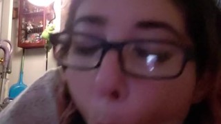 Sucking masters cock for fun