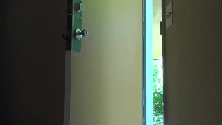 Showing my goods to the pizza guy. Do you think he liked it?