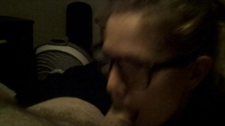Naughty school teacher Chelsi Marie sucks dick and swallows his cum