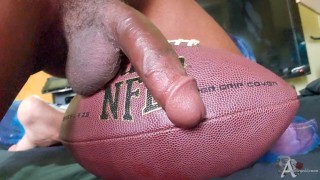 Solo masturbation | football tribute fetish play and anal toy