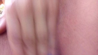 Liz pees at the park and then masturbates with leopard high heels ;)