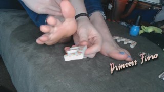 Pedicure and Toe Wiggling