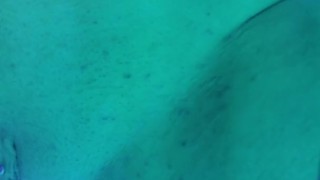 Playing with my pussy in the tanning bed 