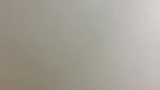 Young redhead college tennager with glasses pee