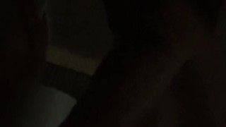 Tattoed model Genevieve Sinn rides a dick in a dark hotel room