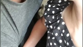 Adult Nursing Session in the Car